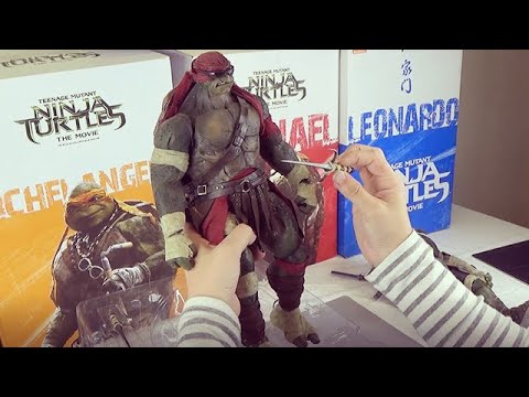 Видео: Распаковка фигурок черепашек-ниндзя ThreeZero в масштабе 1/6
