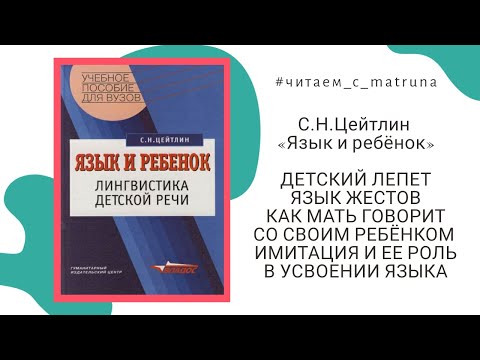 Видео: С.Н.Цейтлин «Язык и ребёнок» - #читаем_с_matruna 2 прямой эфир