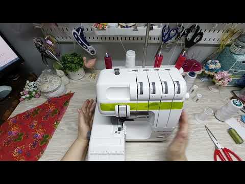 Видео: Как быстро заменить нити на оверлоке и обработать край руликом.