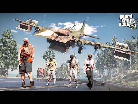 Видео: ПОСТРОИЛ САМОЛЁТ ПРОТИВ ЗОМБИ! ► GTA 5 Зомби Апокалипсис #9