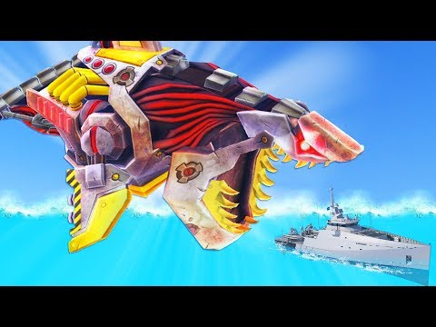 Видео: НОВАЯ АКУЛА РОБОТ НАПАДАЕТ НА КОРАБЛЬ, ОБНОВЛЕНИЕ | Hungry Shark World