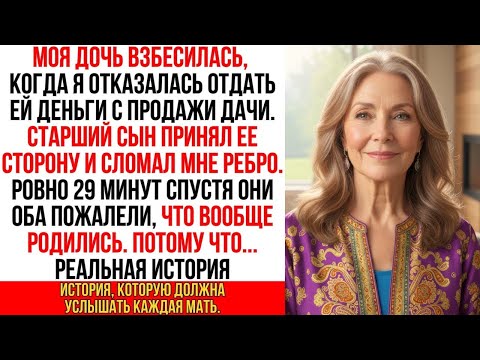 Видео: Сын Сломал Мне Ребро, Когда Я Отказалась Отдать Им Деньги с Продажи Дачи. Но Потом…