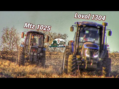 Видео: Осенняя ВСПАШКА!Мтз 1025 (Д-240) и Lovol 1304!