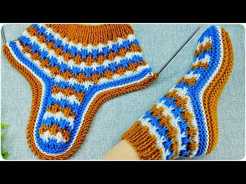 Видео: 👌ЯРКИЕ И НАРЯДНЫЕ тапочки-следки спицами!!!💥МК ДЛЯ НАЧИНАЮЩИХ