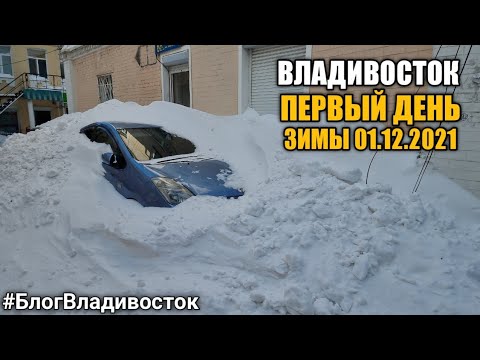 Видео: Снежный Владивосток. Первый день зимы 01.12.2021. #блогвладивосток