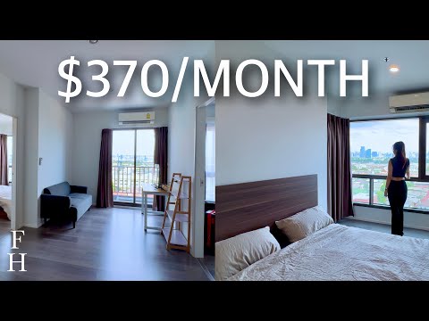 Видео: Квартира в Бангкоке, Таиланд, за 13 500 тайских бат (370 долларов США) в месяц