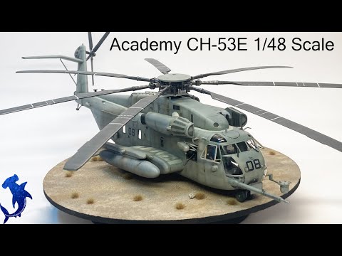 Видео: Модель морской пехоты США Academy CH-53E в масштабе 1/48, полная сборка