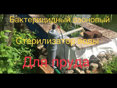 Видео: Бактерицидный озоновый стерилизатор от цветущей воды в пруду. Сделай сам!