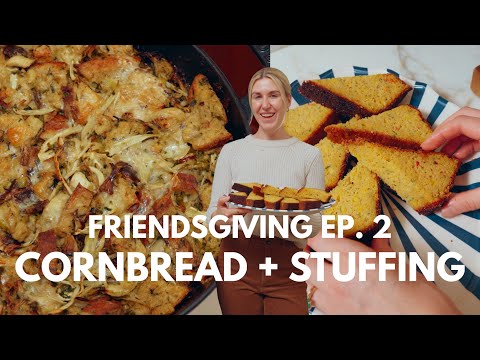 Видео: Кукурузный хлеб со взбитым медовым маслом и начинкой из грибов, приготовленной в голландской духо...