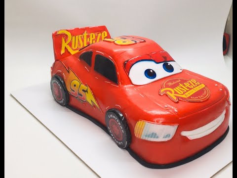 Видео: Молния Маквин Торт 3D_How to Make a Lightning McVine Cake_Como fazer o bolo Rayo Macvin