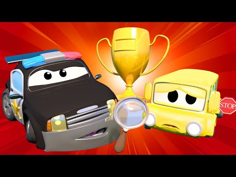 Видео: Патрулиращи коли -  Случая с изчезналия трофей Градът на Колите! Анимационно с камиони