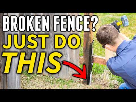 Видео: Как починить сломанный (или сгнивший) столб забора за считанные минуты!