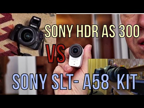 Видео: Sony HDR AS300 vs Sony Alpha SLT A58 Kit 18 55    проверял звук и картинку