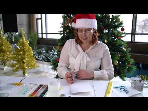 Видео: Детский мастер-класс по созданию новогодней открытки