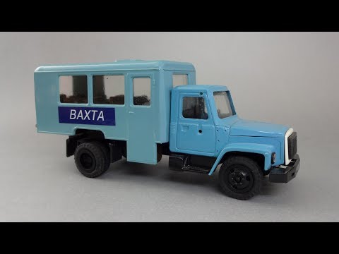 Видео: ГАЗ-3307 "ВАХТА" Вахтовый автобус | Компаньон | Масштабная модель 1:43