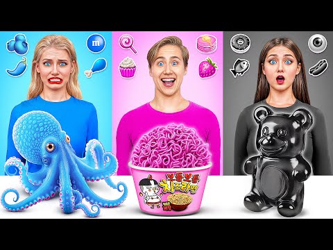 Видео: 24 Часа Едим Еду Одного Цвета Челлендж | Забавные Кухонные Лайфхаки с Multi DO Challenge