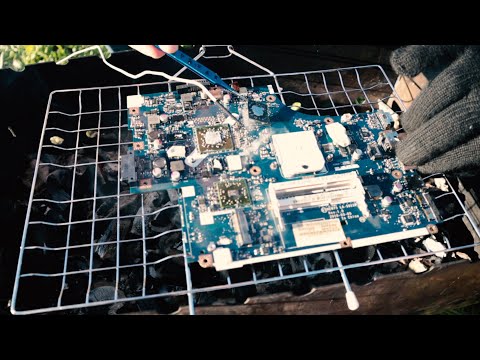 Видео: Пайка на углях - ремонт ноутбука на мангале - замена северного моста