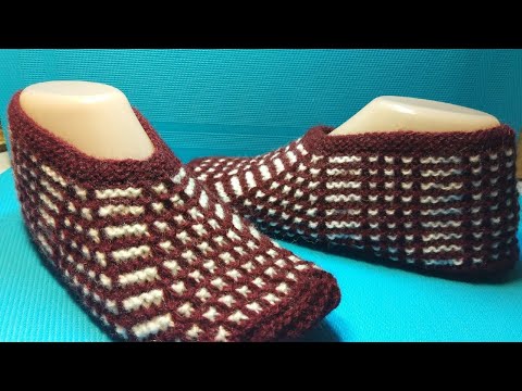 Видео: #561 УДОБНЫЕ ТАПОЧКИ СПИЦАМИ С БЕСШОВНОЙ ПОДОШВОЙ. МАСТЕР КЛАСС.