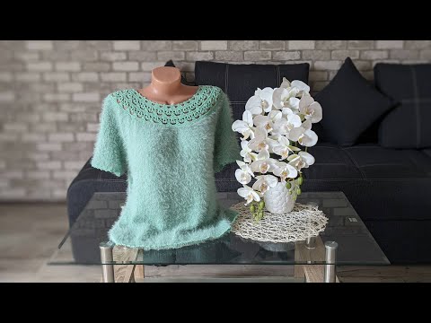 Видео: Топ "М’ятне мереживо" (Lace Mint). Огляд процесу в'язання та готового виробу