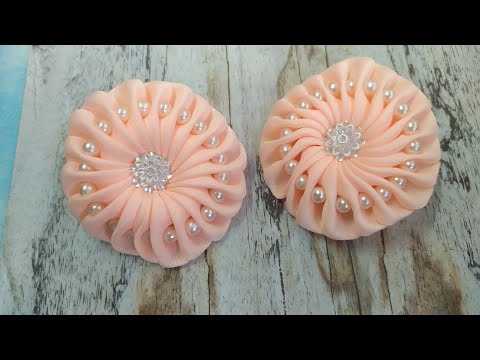 Видео: Зефирки из репсовой ленты 4 см / зефирки из ленты / зефирки из репса / канзаши