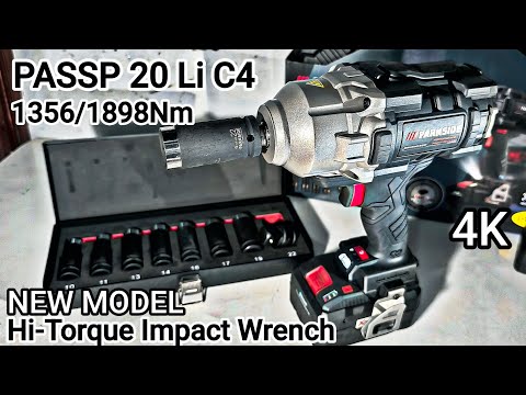 Видео: Аккумуляторный Электрический Ударный Гайковерт Parkside PERFORMANCE PASSP 20 Li C4  1898 / 1356 Nm