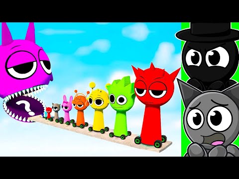 Видео: GIANT DURPLE против SPRUNKI CARS!!!