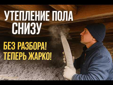 Видео: Был холодный пол — утеплили снизу без разбора | Эковата — теперь в доме тепло!