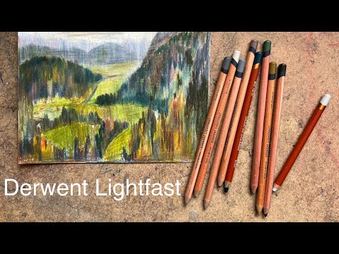 Видео: Обзор карандашей derwent lightfast