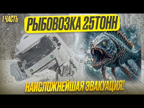 Видео: Рыбовозка 25 тонн Наисложнейшая Эвакуация