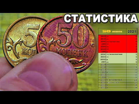 Видео: 🔴50 копеек 1997-2015✅ОБЗОР РАЗНОВИДНОСТЕЙ💾СТАТИСТИКА