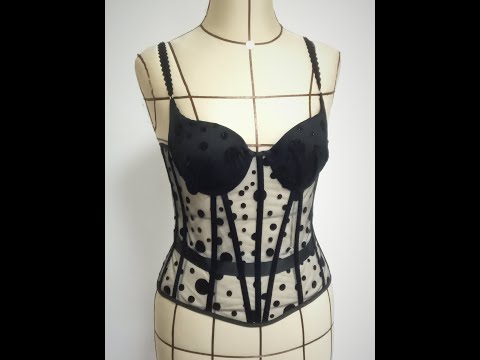 Видео: корсет з відрізними чашечками із сітки