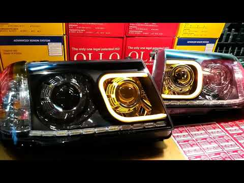 Видео: 3 Toyota land cruisers 100 тюнинг фар дхо поворот линзы OLLO ЖЕСТЬ !!! АВТОЛАЙТ г. Запорожье тм ОЛЛО