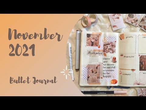 Видео: Ведение ежедневника | Развороты на ноябрь | Bullet journal