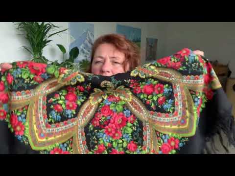 Видео: Павловопасадский платок «Вечерок» вид 18 размер 89