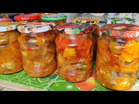 Видео: Вкуснейший салат на зиму из баклажан🍆, помидор🍅 и болгарского перца🫑🌶️💥