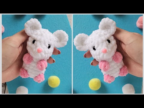 Видео: Мышка вязаная крючком из плюша/crochet mouse tutorial/Häkelmaus Anleitung kostenlos