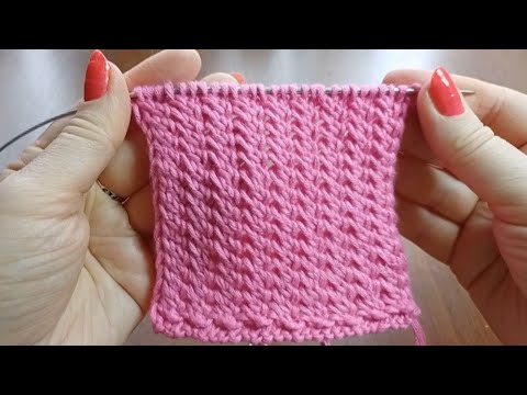 Видео: Плотный узор спицами из перекрещенных петель. Схемы узоров спицами. Вязание спицами. Knit. Pattern