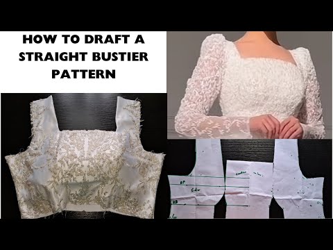 Видео: Как построить выкройку прямого бюстье (бюстье с прямой вытачкой)