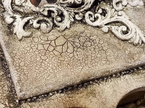 Видео: Имитация камня на шкатулке. DIY.Imitation stone on the box .