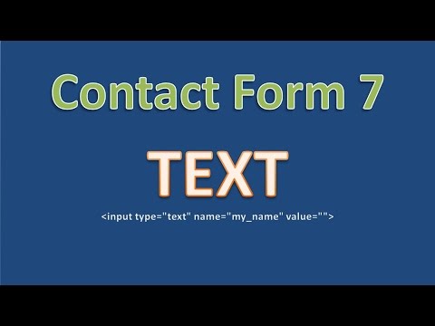 Видео: Поле text плагина Contact Form 7 - как настроить, какие параметры принимает