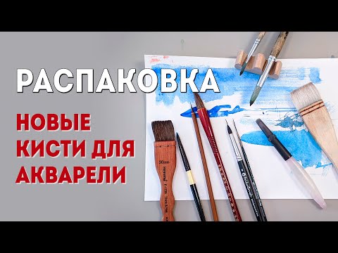 Видео: Кисти для акварели: РАСПАКОВКА. Новые художественные материалы.