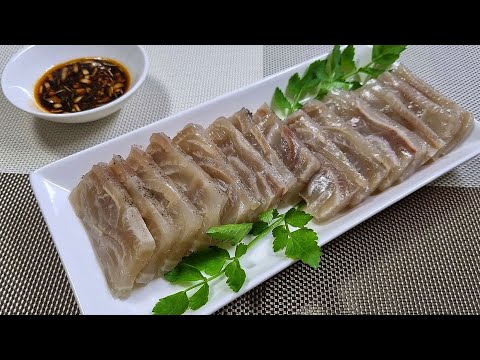 Видео: У вас есть свиные шкурки ?Тогда приготовте эту  вкуснятину .Желе из свиных шкур по корейски(돼지 껍질 묵)