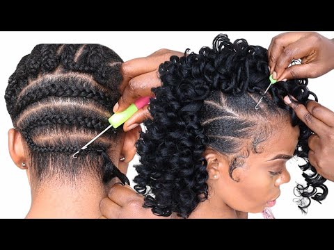 Видео: Ого! 😱Лучшая прическа для кудрявых волос, связанная крючком, с использованием косичек, которую ст...