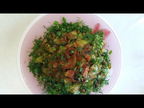 Видео: Любимый салат из огурцов "ВЕЧА"