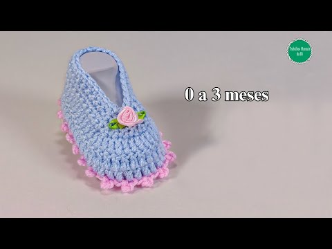 Видео: Пинетки крючком для малышей от 0 до 3 месяцев.