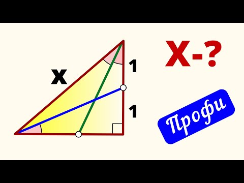 Видео: МЕДИАНА И БИССЕКТРИСА - НИЧЕГО ЛИЧНОГО! Найти гипотенузу.