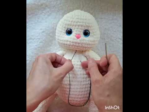 Видео: утяжка мордочки зайчика #amigurumi #вязанныеигрушки #handmade