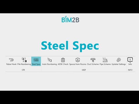 Видео: BIM2B плагин. Steel Spec