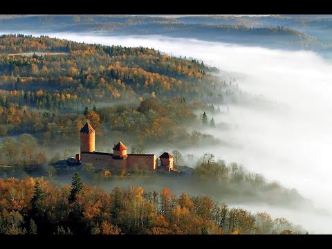 Видео: Sigulda. History of Turaida Castle.Schloss Treiden. Турайдский замок .Turaidas pils.