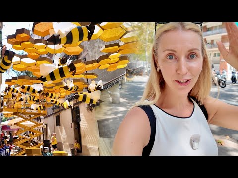 Видео: Мои наблюдения о жизни в Барселоне! В ожидании праздника района Gracia